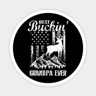 Best Buckin Grandpa Ever Shirt Deer Hunting Magnet